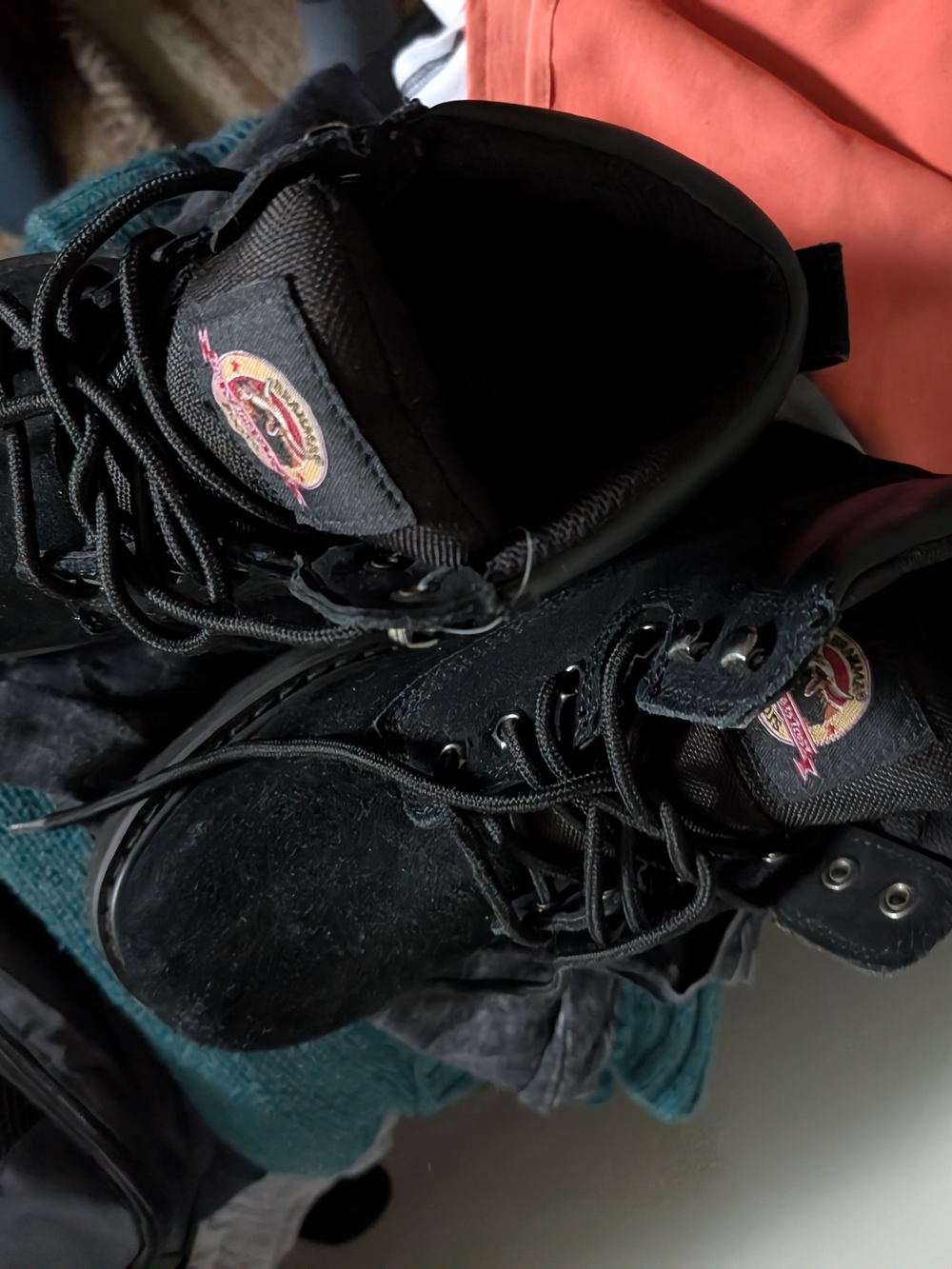 (sold)Men's 8 Black Leather Steel Toe Lace-Up Work Boots ASTM compliant Brahma - Picture 4 of 5